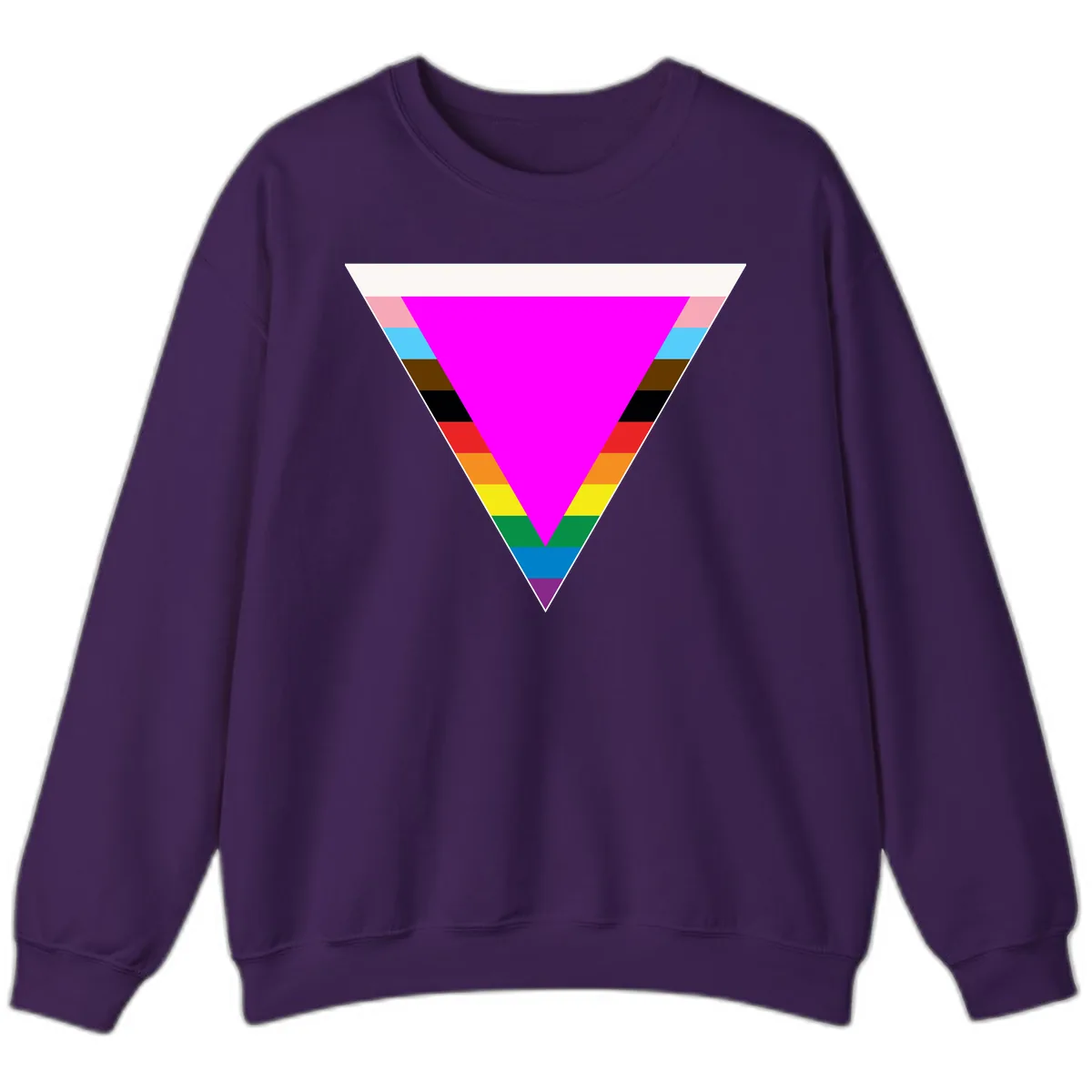 Rainbow Pride Triangle Sweatshirt in Purple