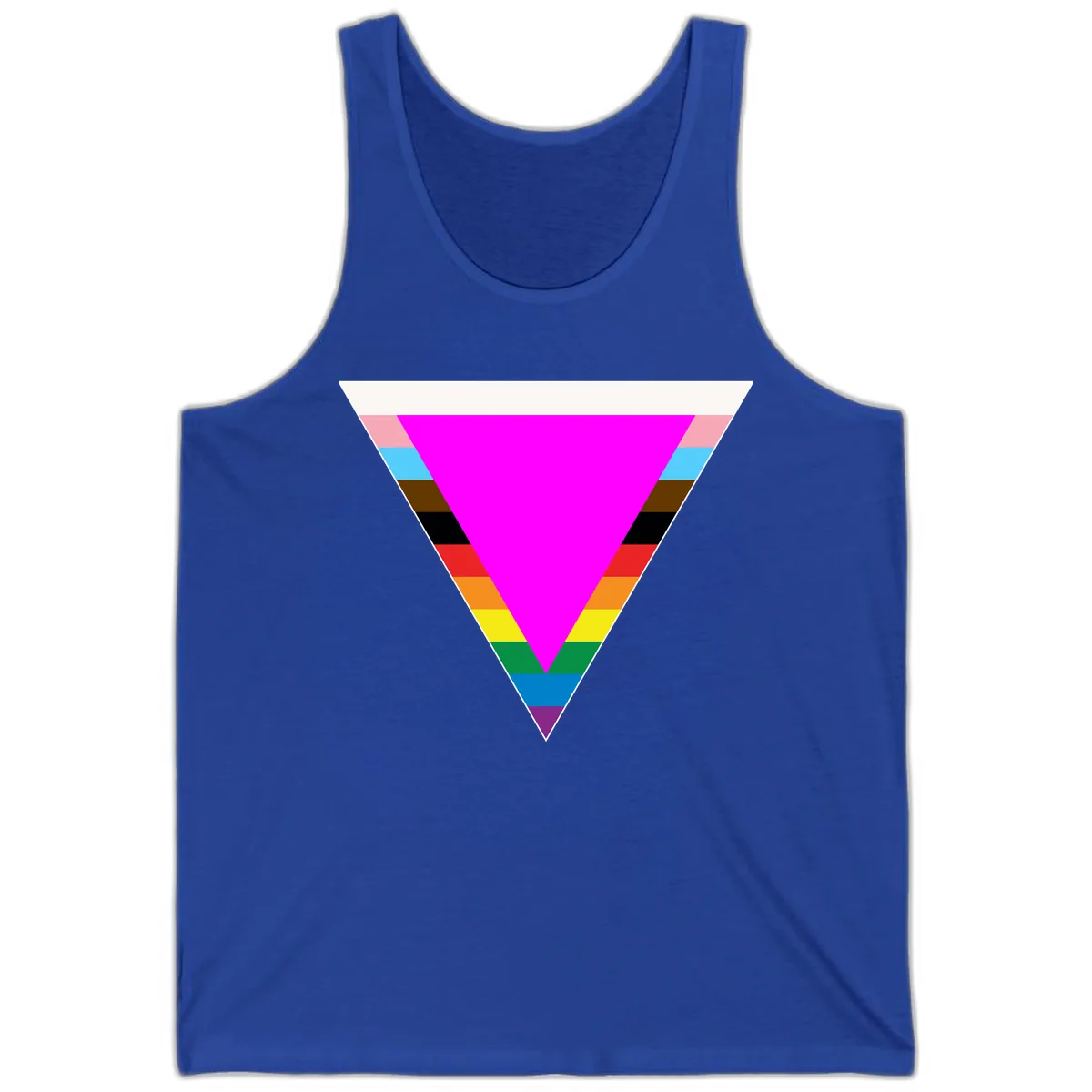 Rainbow Pride Triangle Tank in True Royal