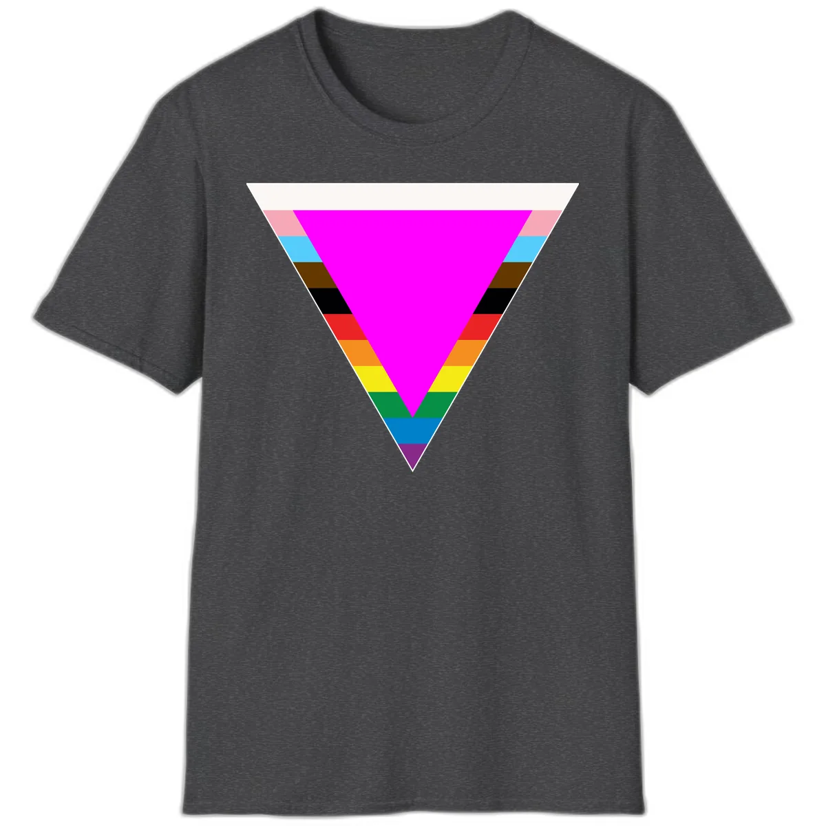Rainbow Pride Triangle T-Shirt in Dark Heather