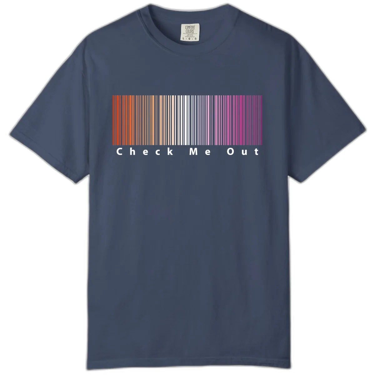 Check Me Out Pride Rainbow Comfort Color in Midnight