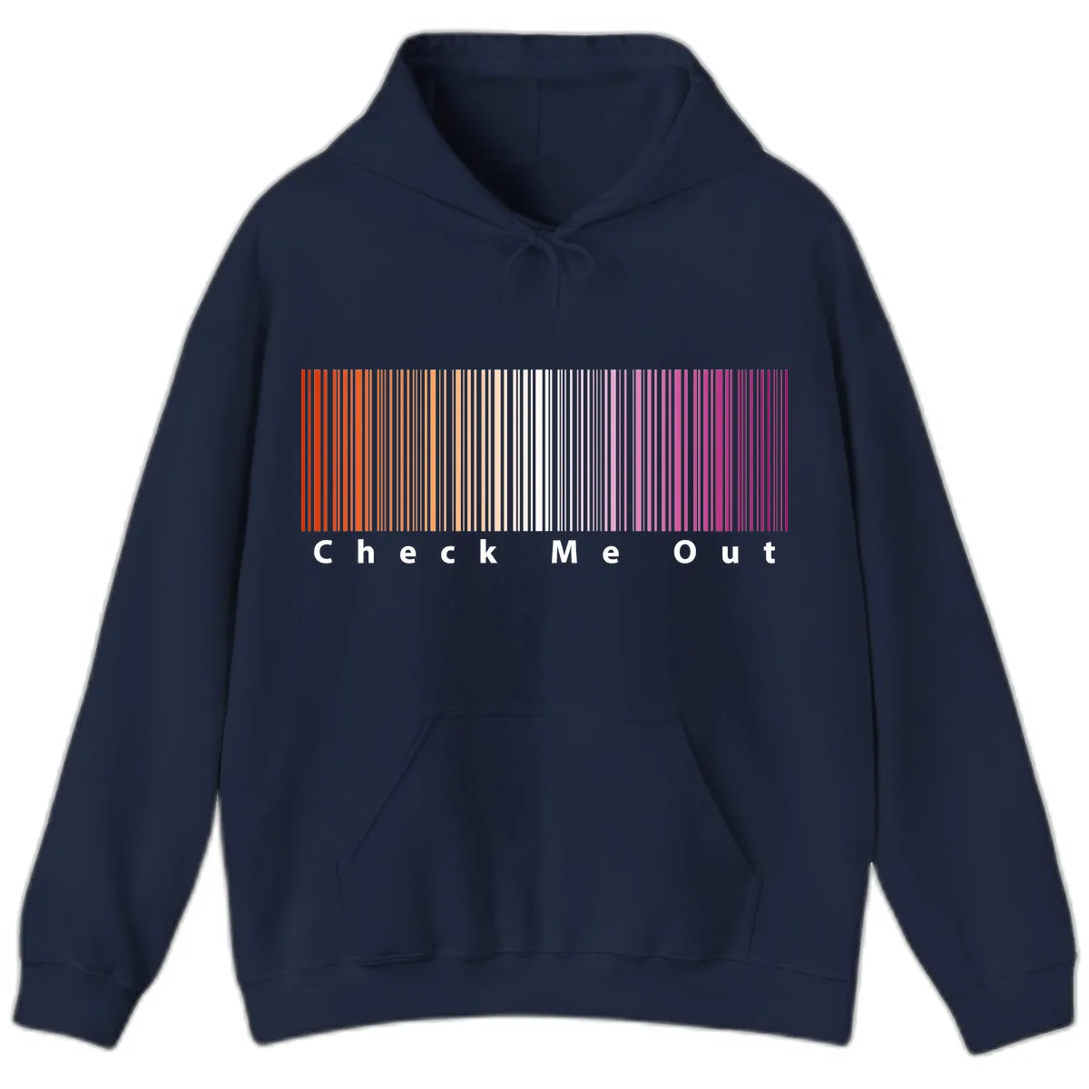 Check Me Out Pride Rainbow Hoodie in Navy