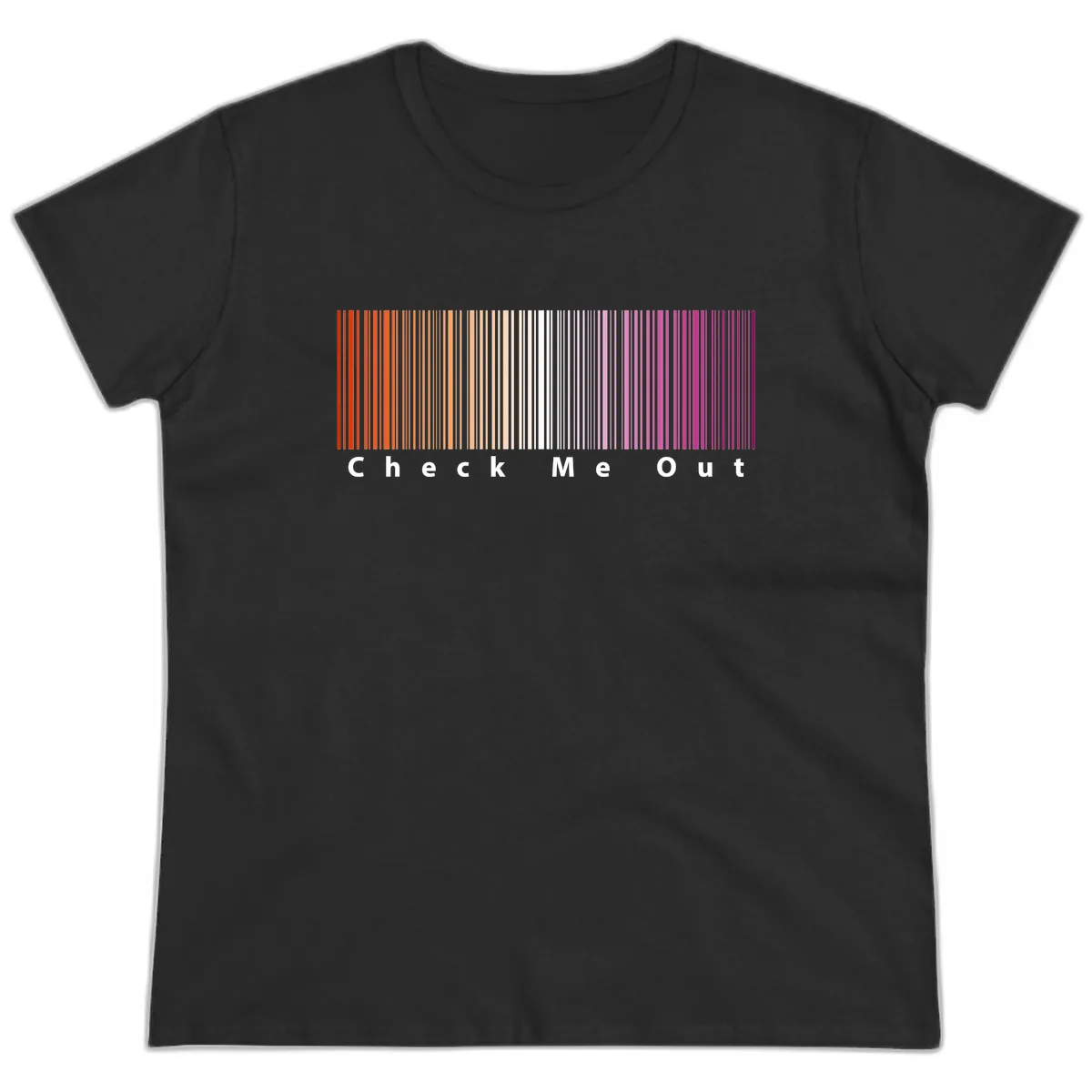 Check Me Out Pride Rainbow Ladies Tee in Black