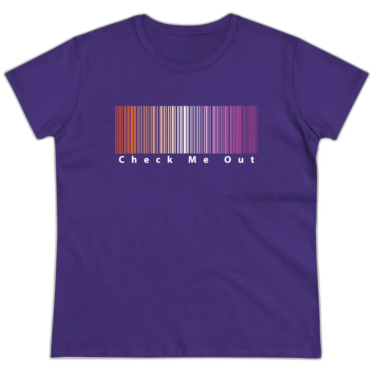 Check Me Out Pride Rainbow Ladies Tee in Purple