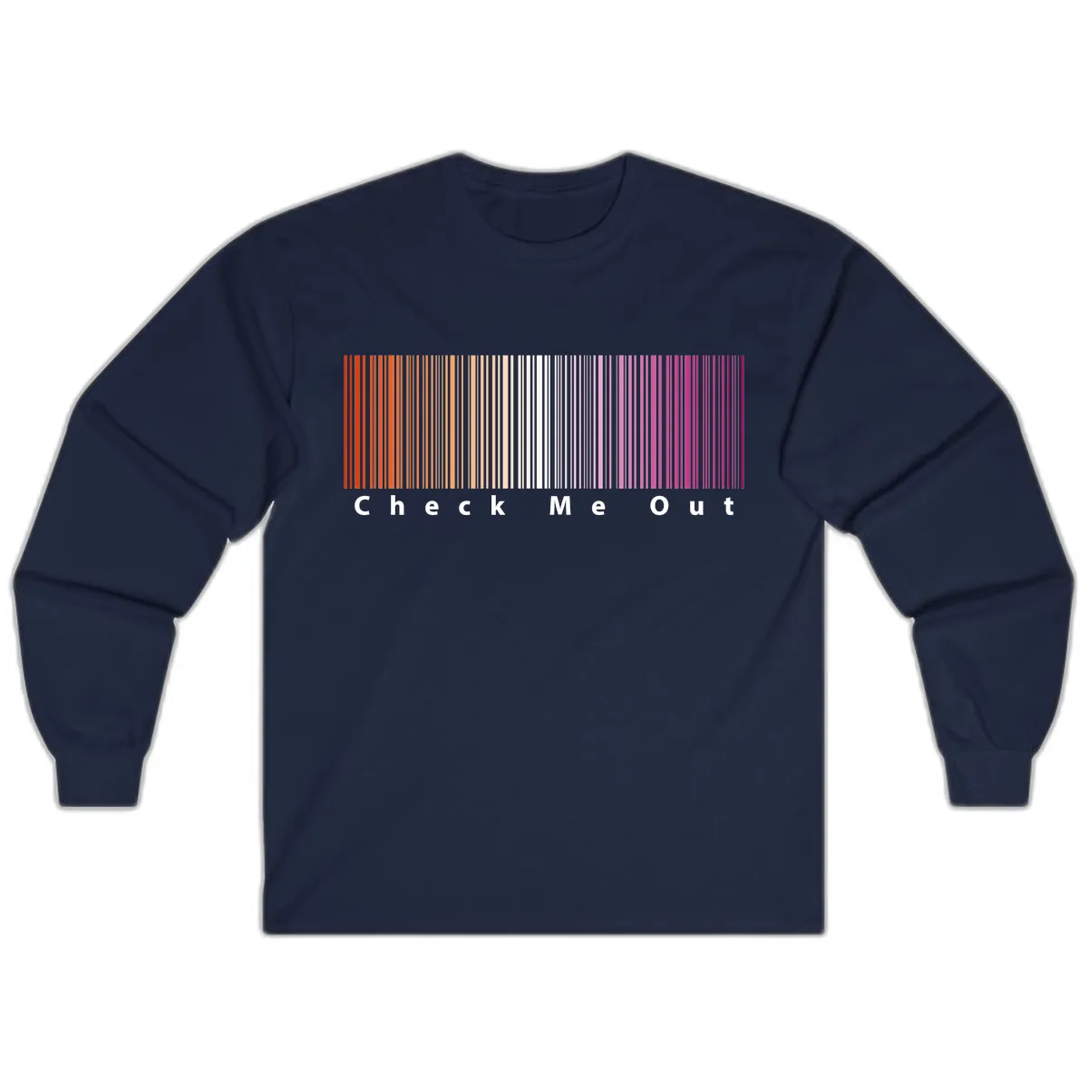Check Me Out Pride Rainbow Long Sleeve in Navy