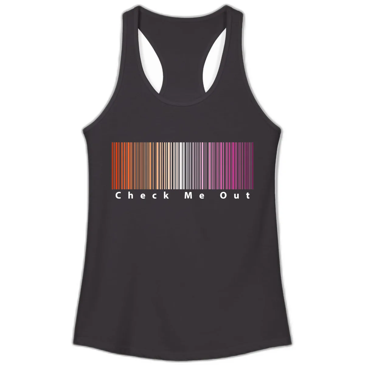 Check Me Out Pride Rainbow Ladies Tank in Black