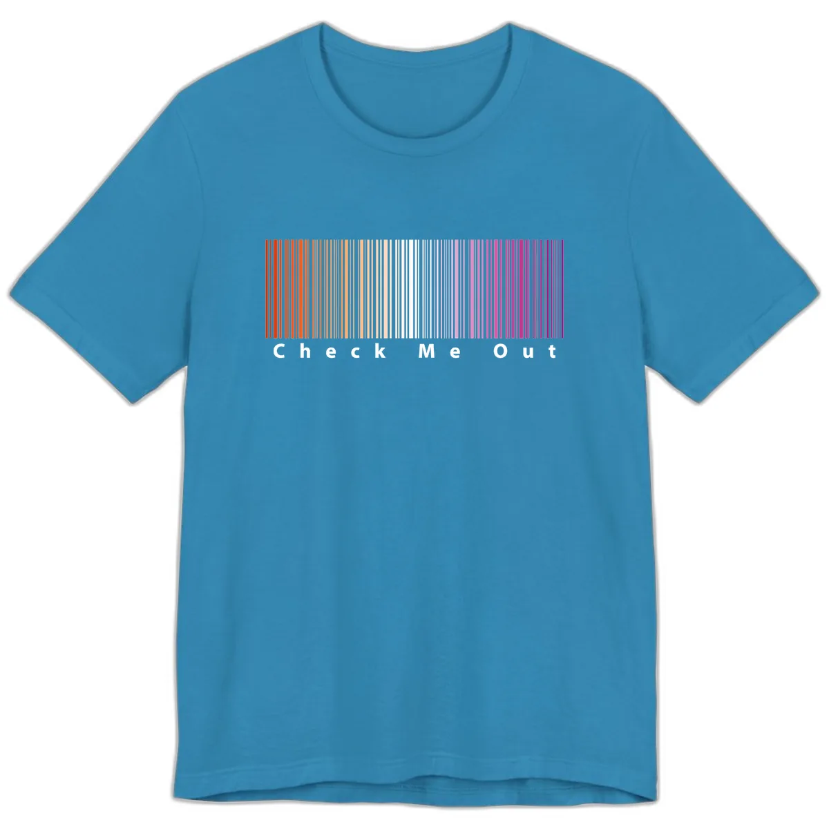 Check Me Out Pride Rainbow Premium T-Shirt in Aqua