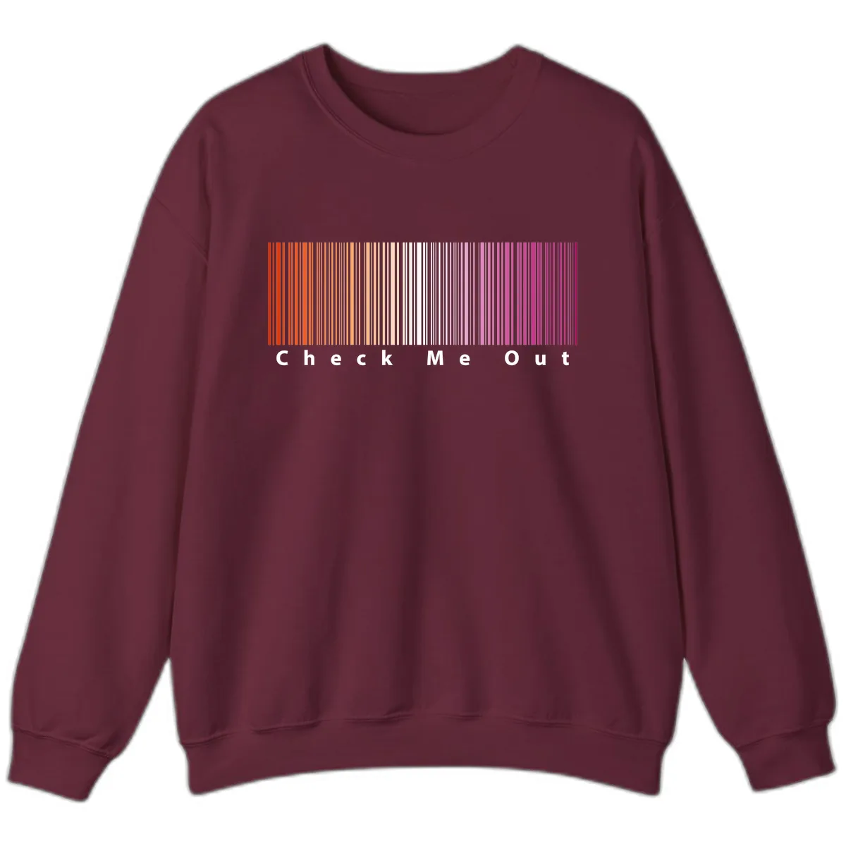 Check Me Out Pride Rainbow Sweatshirt in Maroon