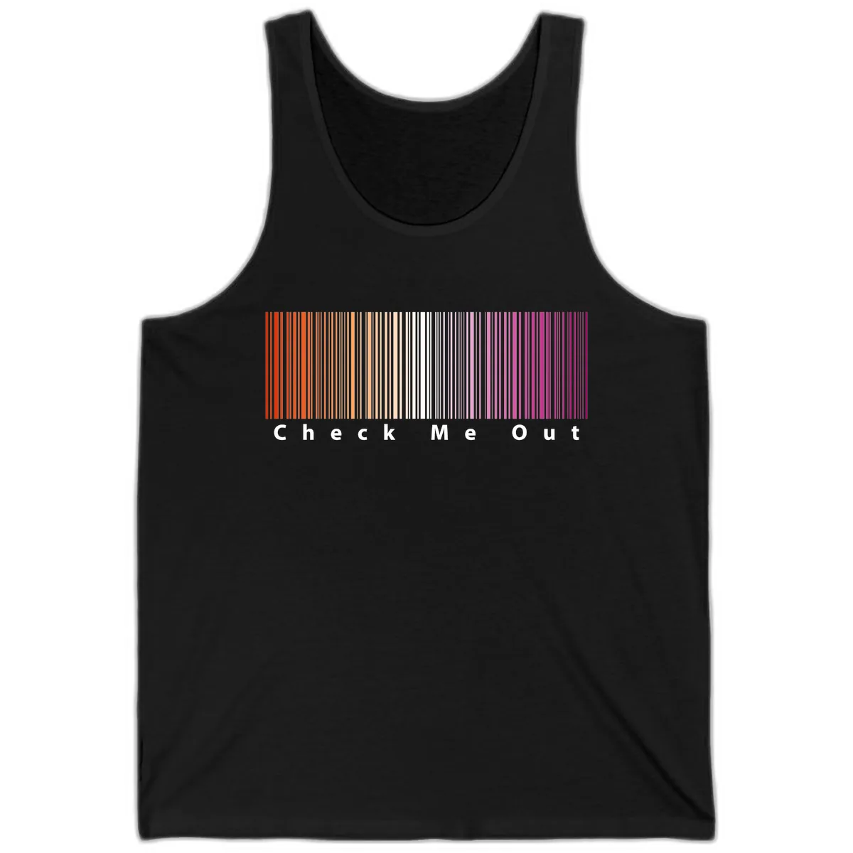 Check Me Out Pride Rainbow Tank in Black