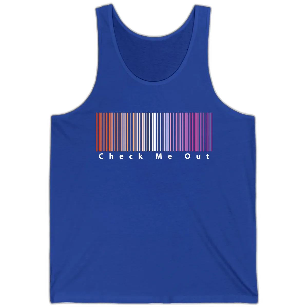 Check Me Out Pride Rainbow Tank in True Royal