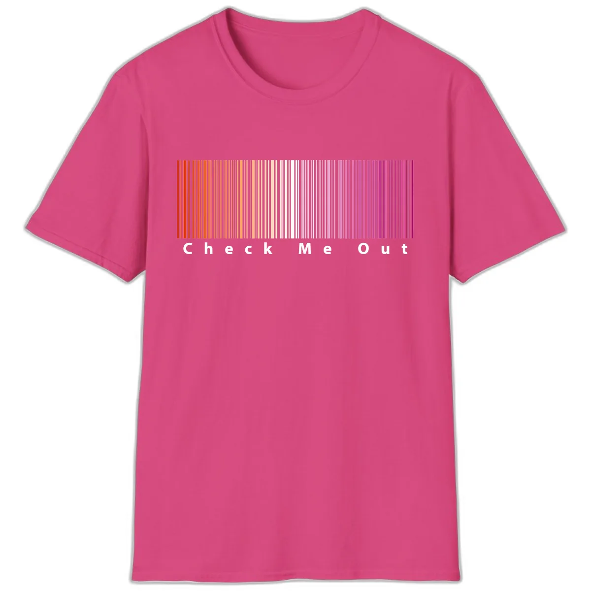 Check Me Out Pride Rainbow T-Shirt in Heliconia