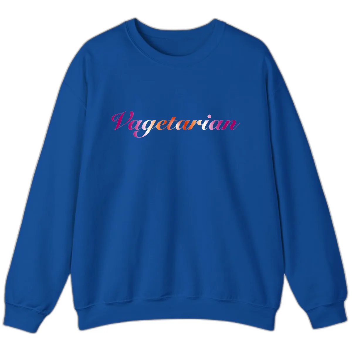 Vegetarian Pride Script Sweatshirt in Royal