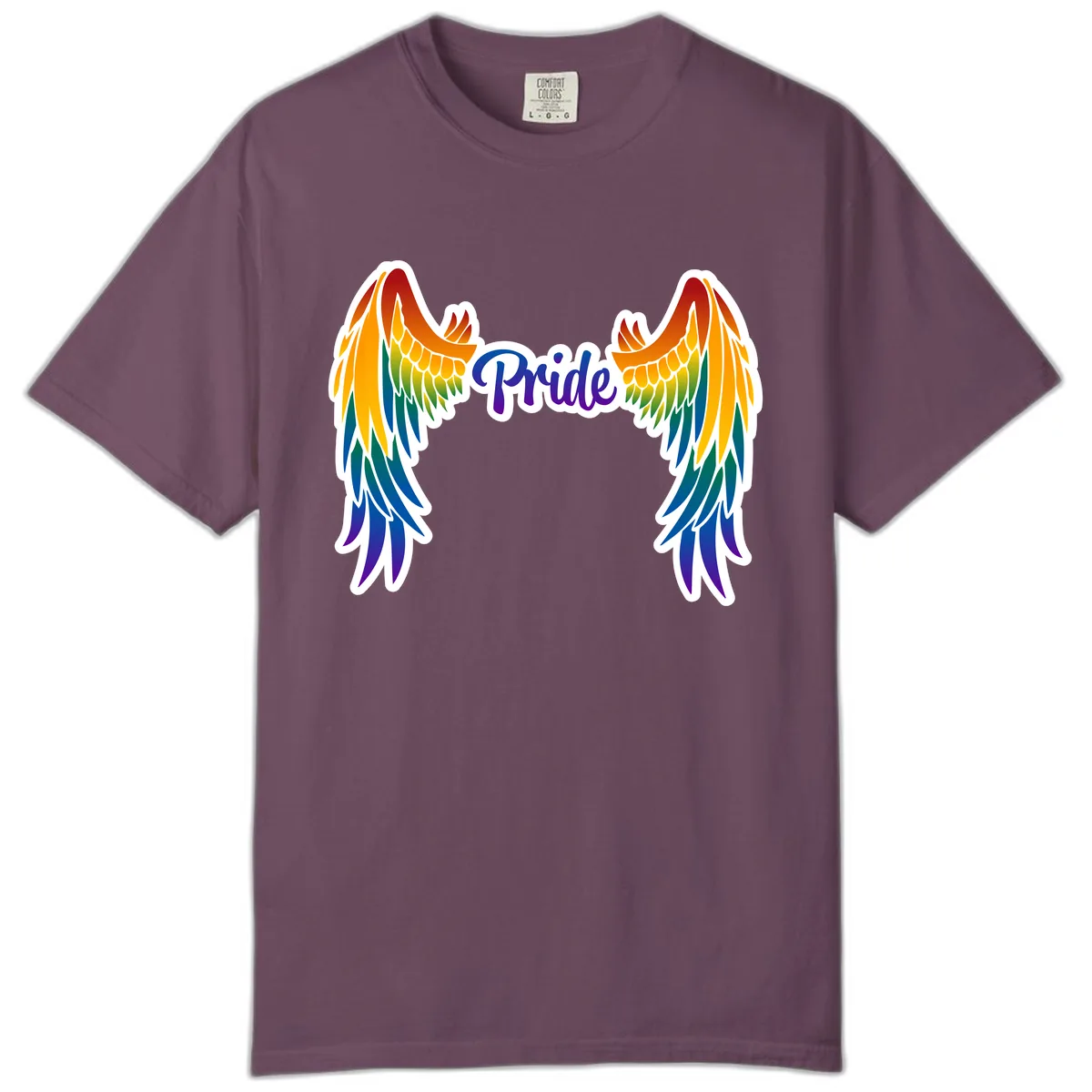 Rainbow Wings Pride Comfort Color in Berry