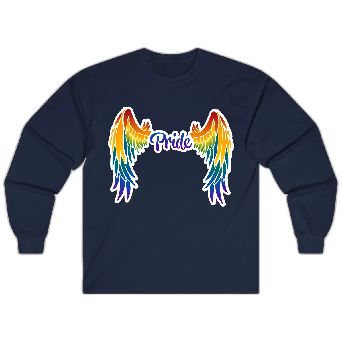 Rainbow Wings Pride Long Sleeve in Navy