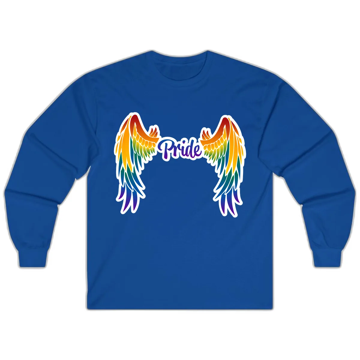 Rainbow Wings Pride Long Sleeve in Royal