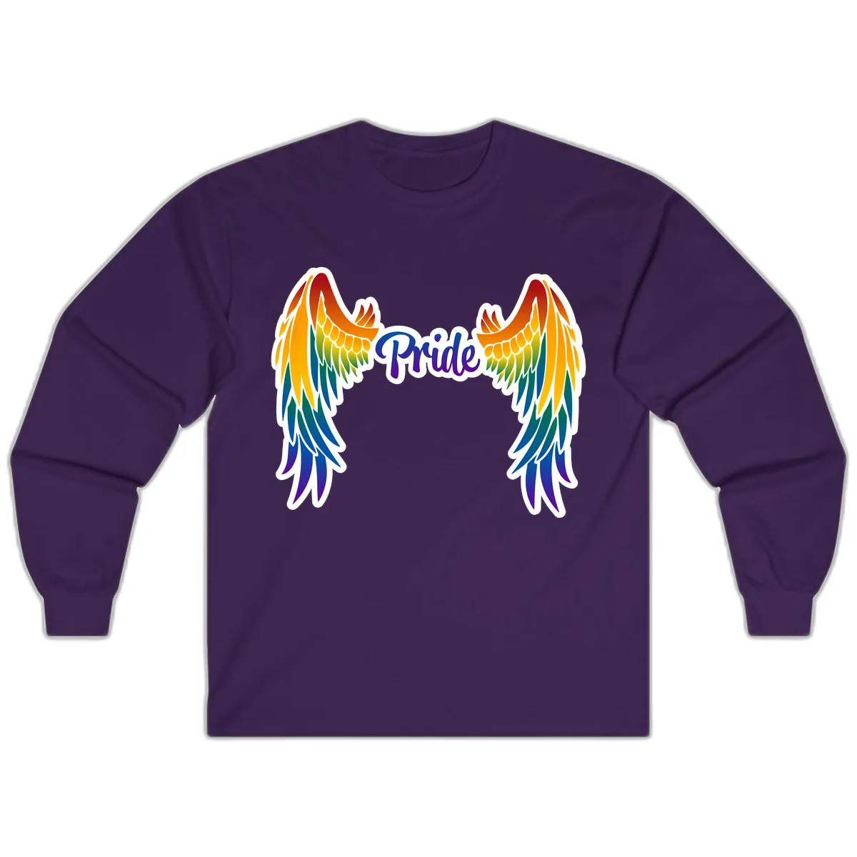 Rainbow Wings Pride Long Sleeve in Purple