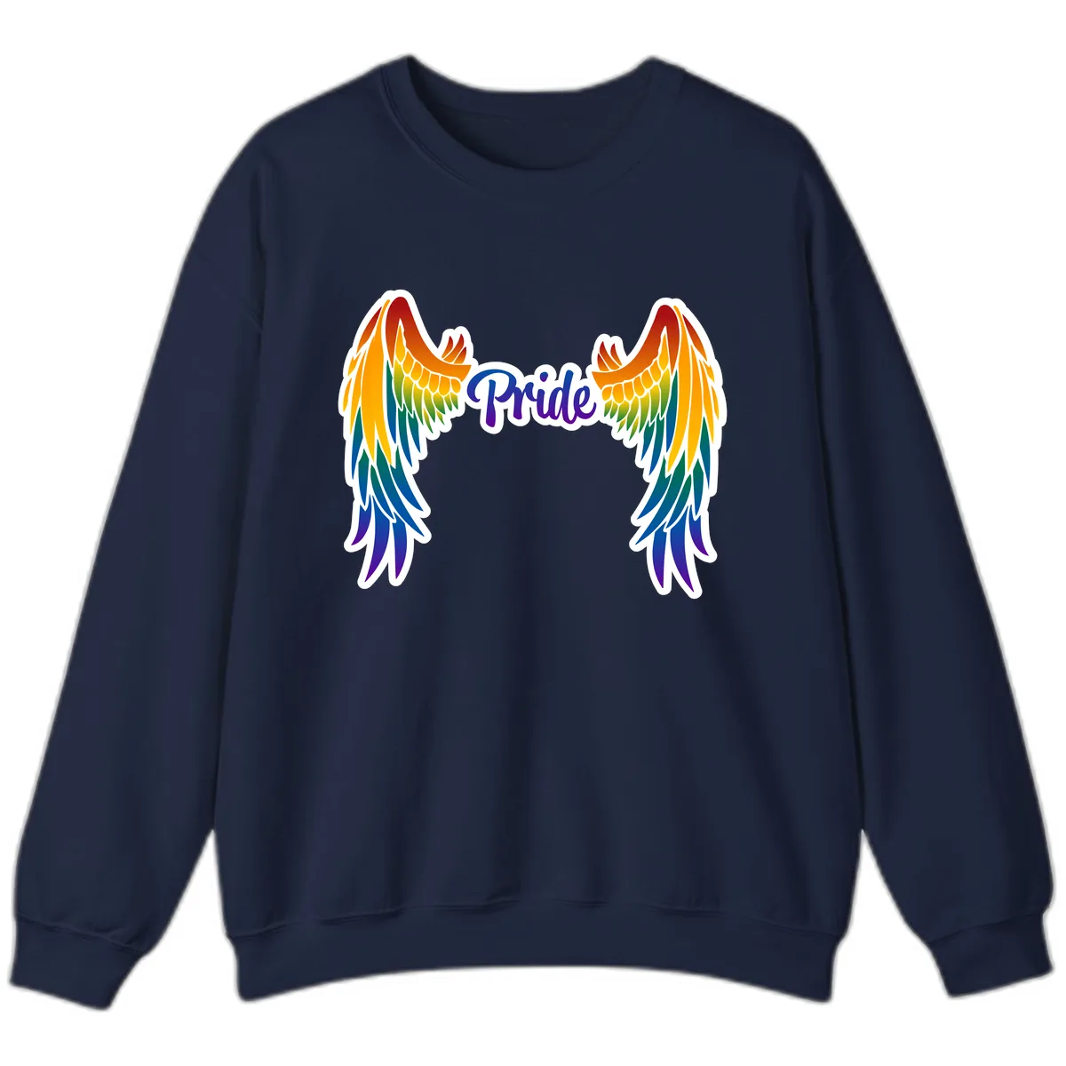Rainbow Wings Pride Sweatshirt in Navy