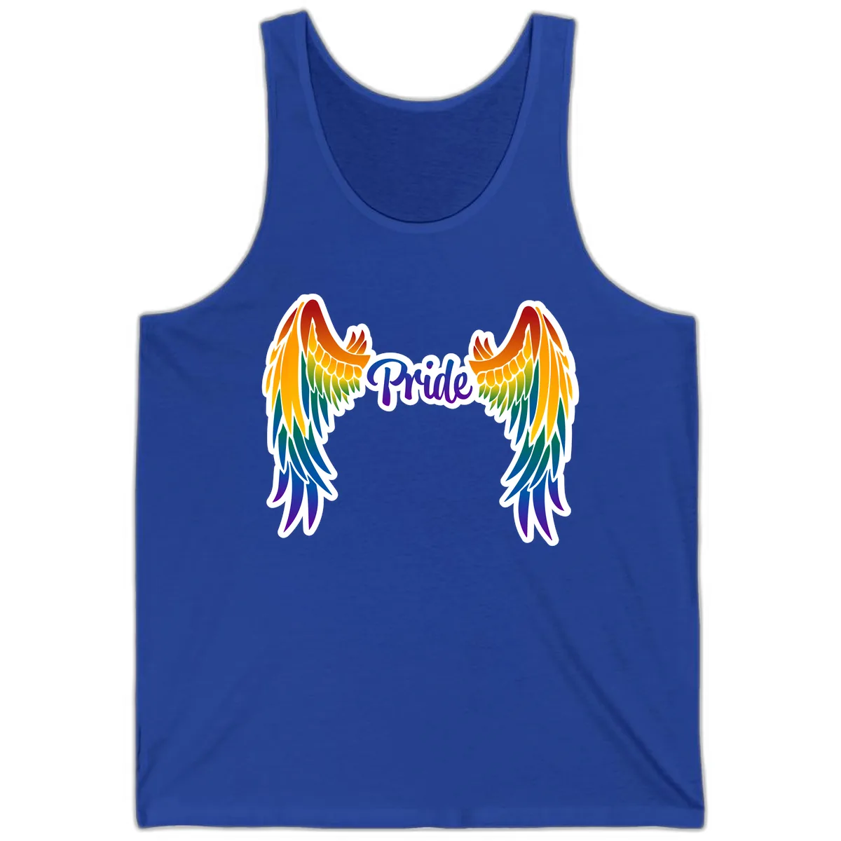 Rainbow Wings Pride Tank in True Royal