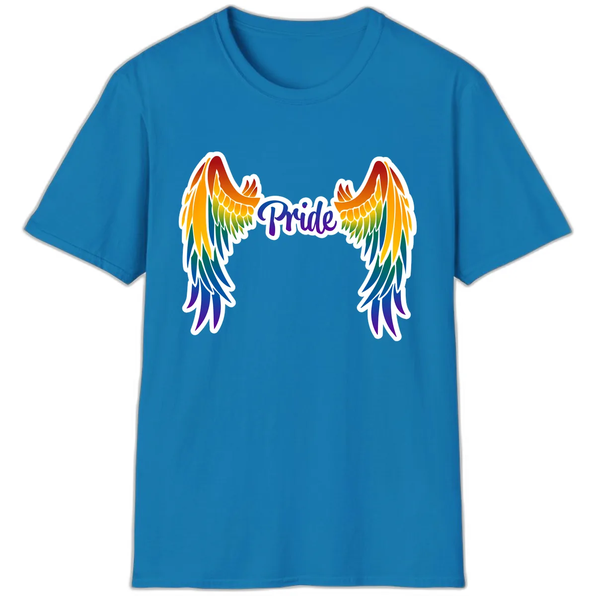 Rainbow Wings Pride T-Shirt in Sapphire