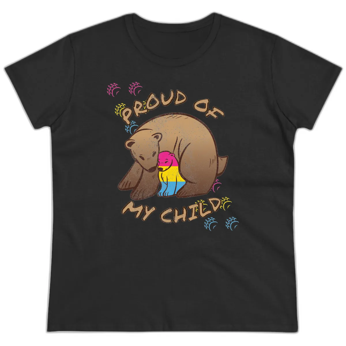 Proud As My Child Ladies Tee in Black