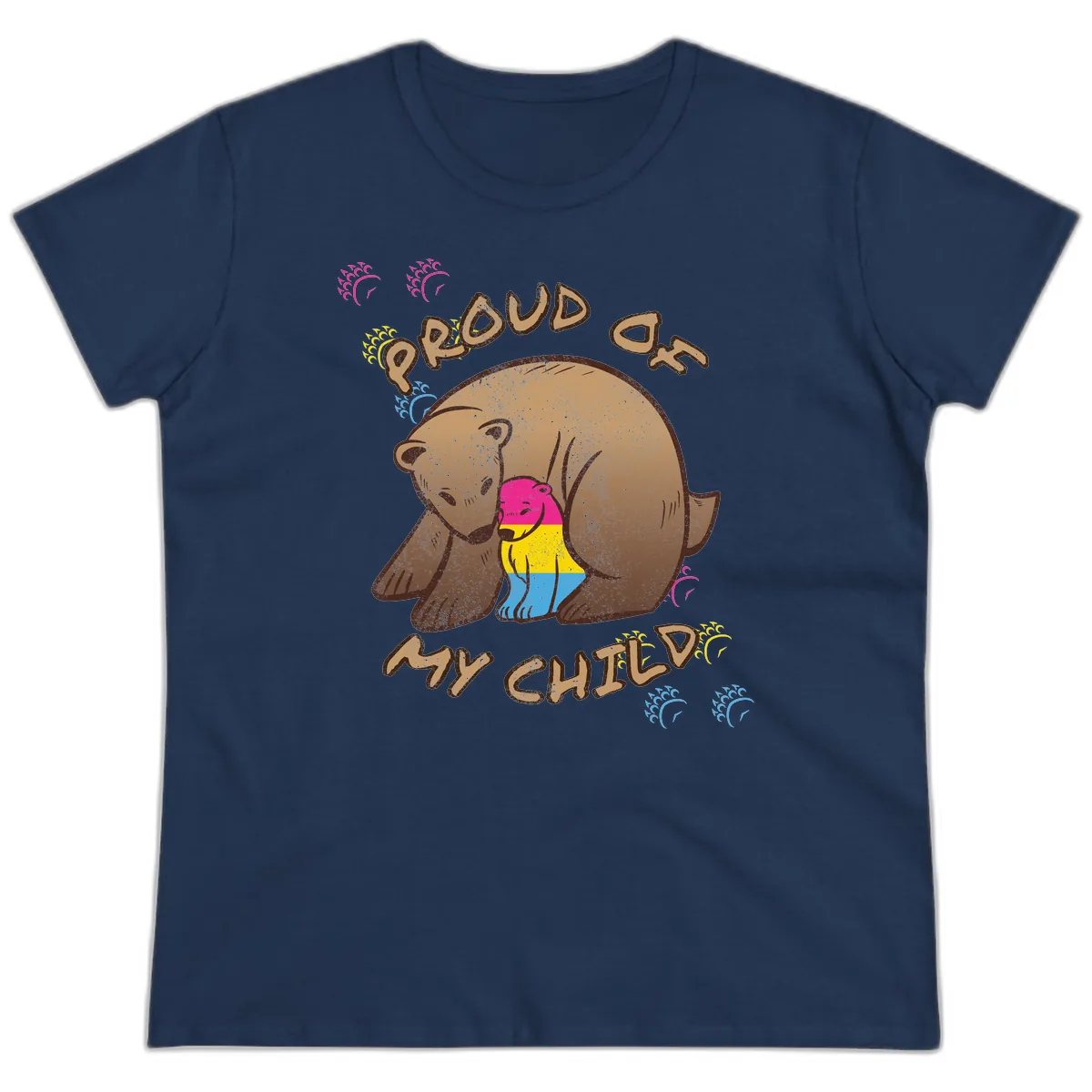 Proud As My Child Ladies Tee in Navy
