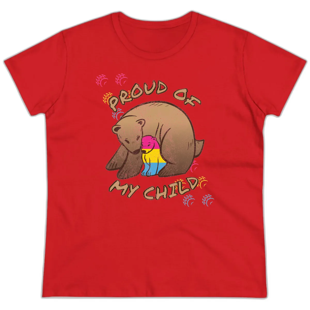 Proud As My Child Ladies Tee in Red