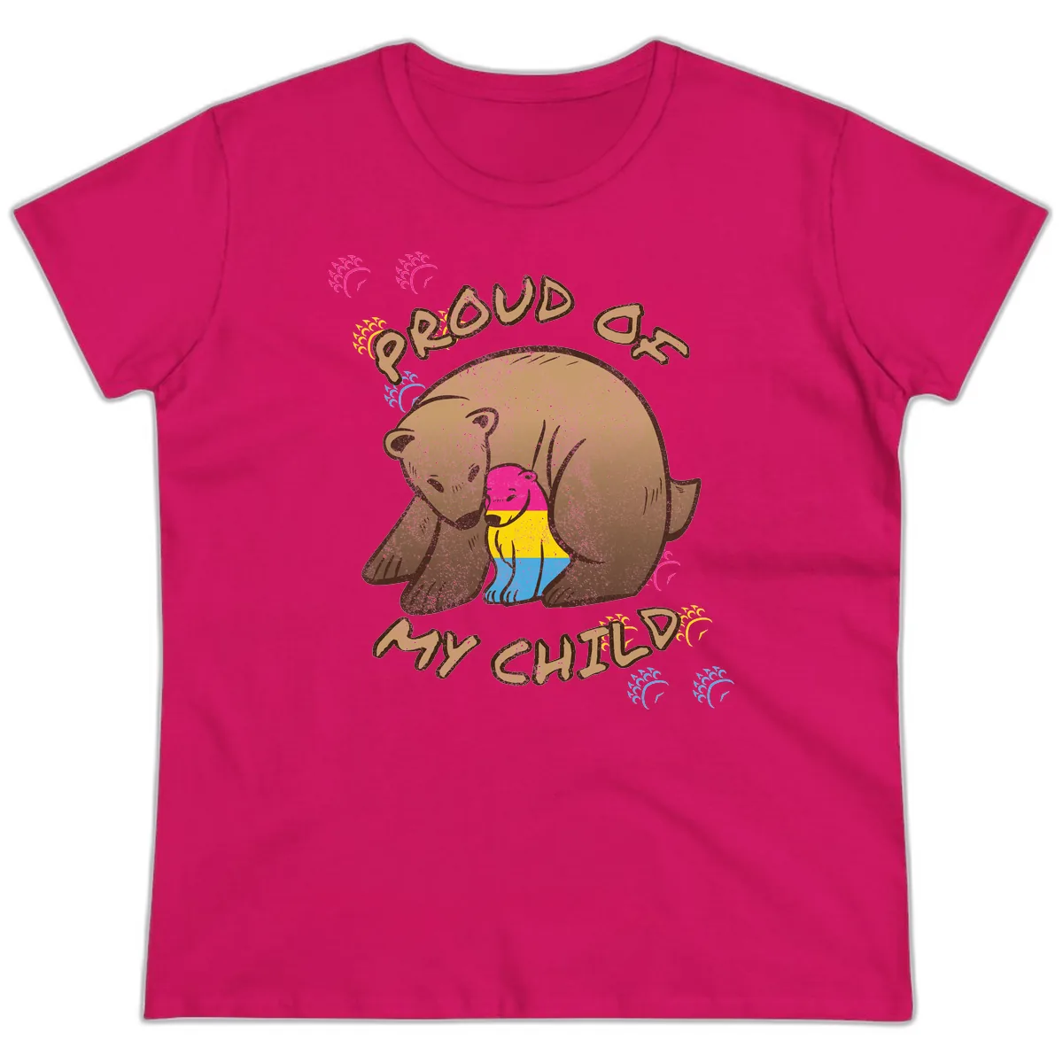Proud As My Child Ladies Tee in Heliconia