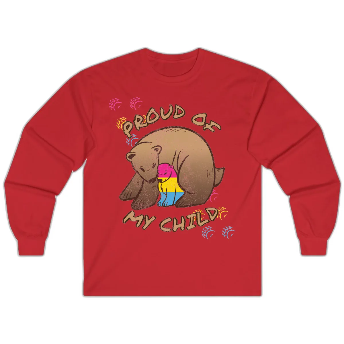 Proud As My Child Long Sleeve in Red