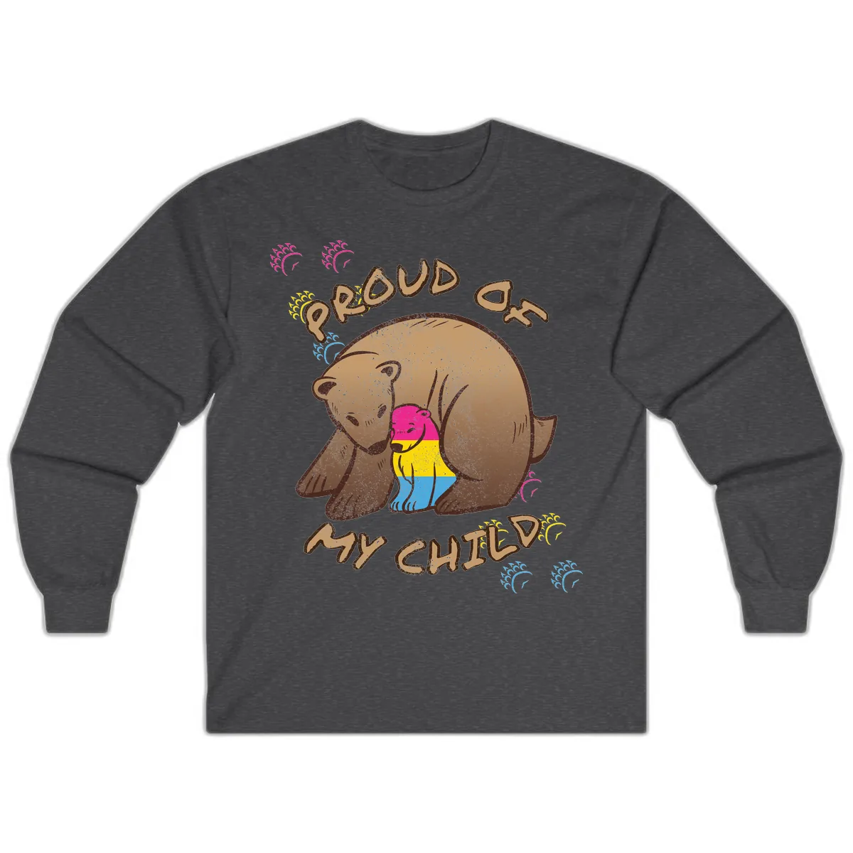 Proud As My Child Long Sleeve in Dark Heather