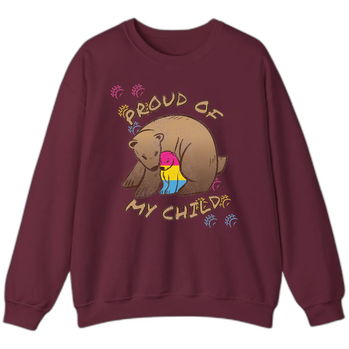 Proud As My Child Sweatshirt in Maroon