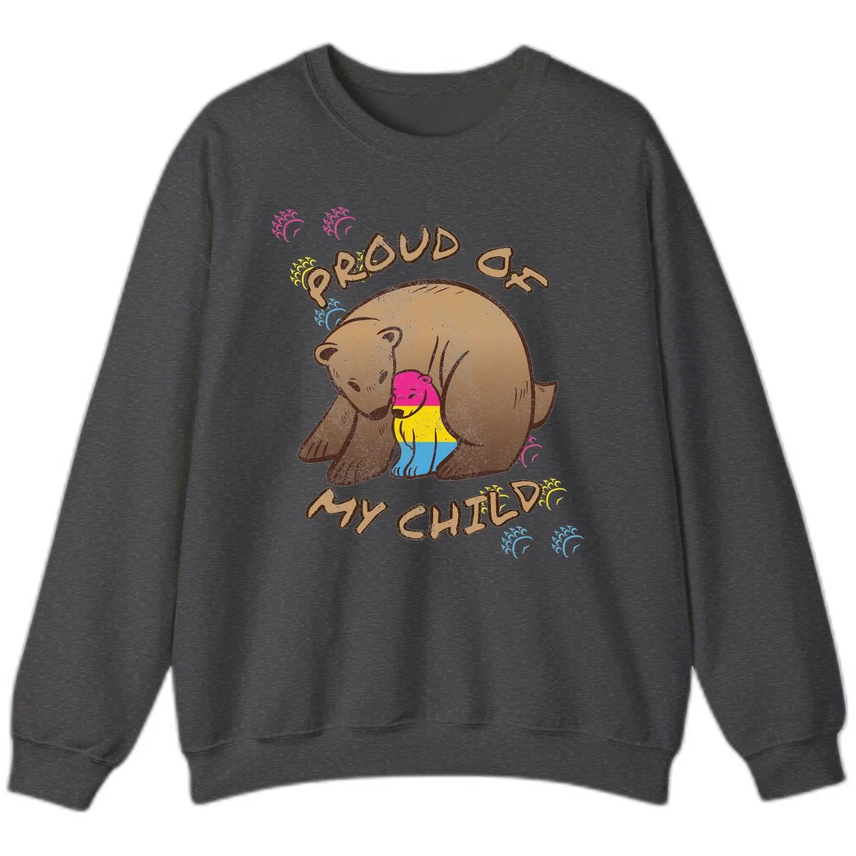 Proud As My Child Sweatshirt in Dark Heather