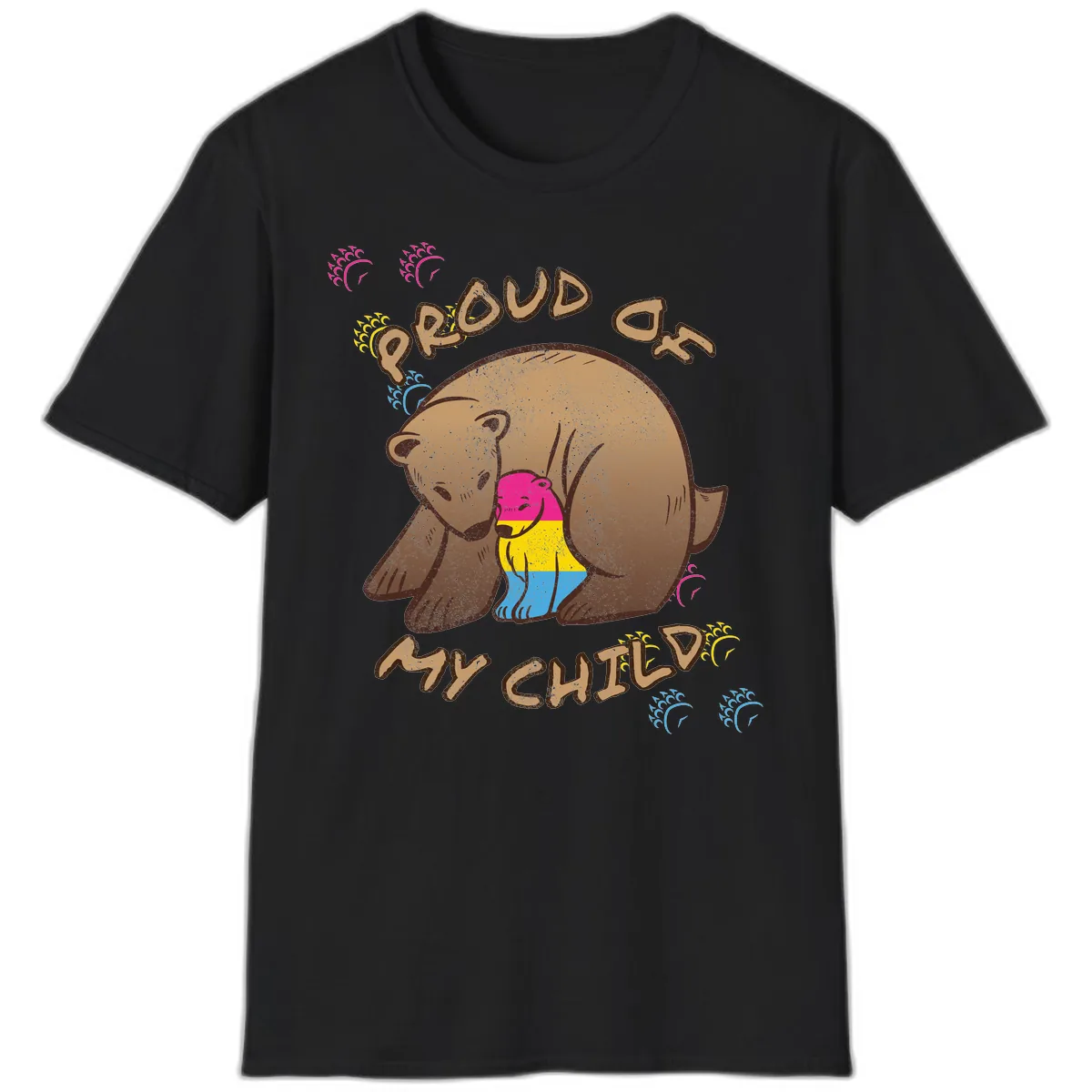 Proud As My Child T-Shirt in Black