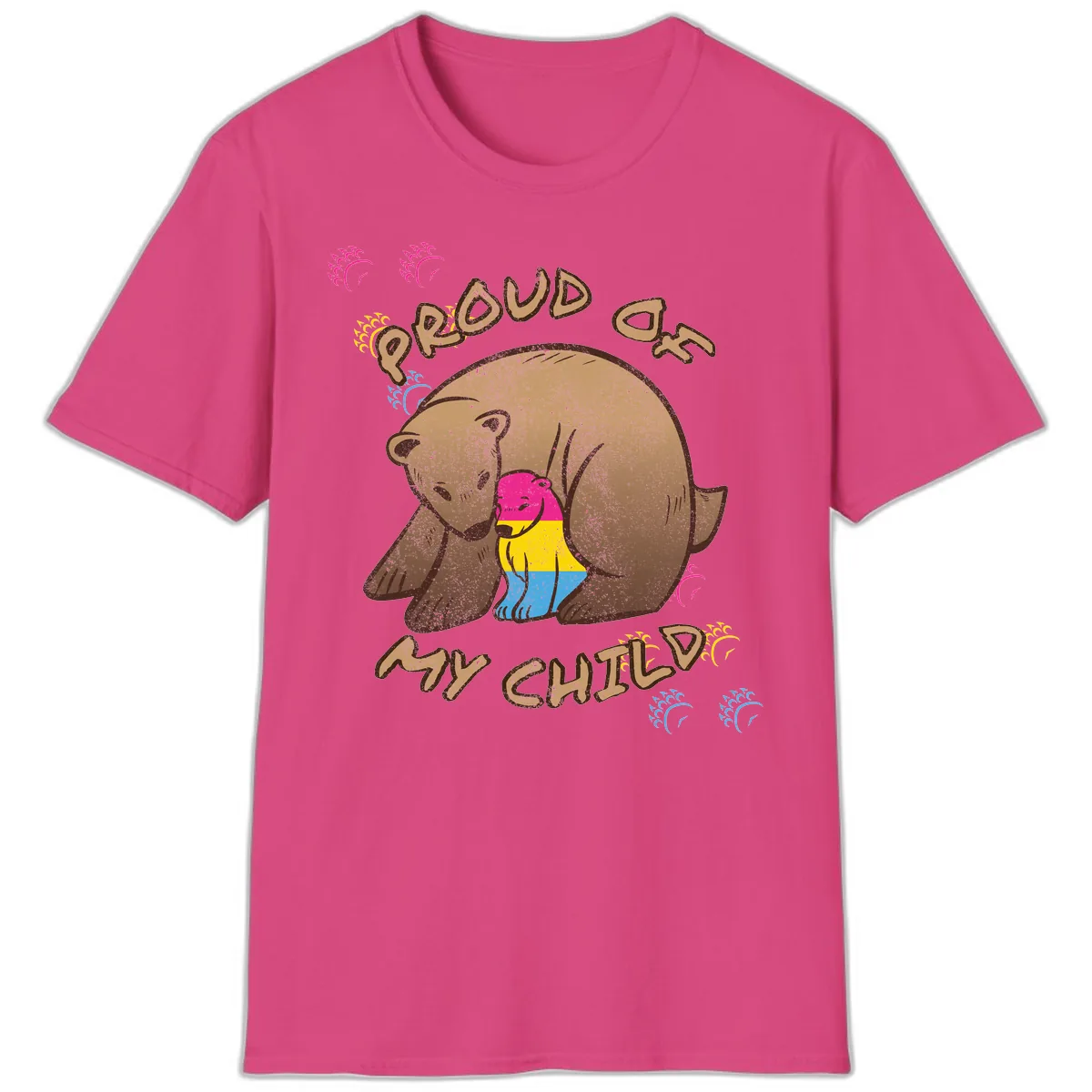 Proud As My Child T-Shirt in Heliconia