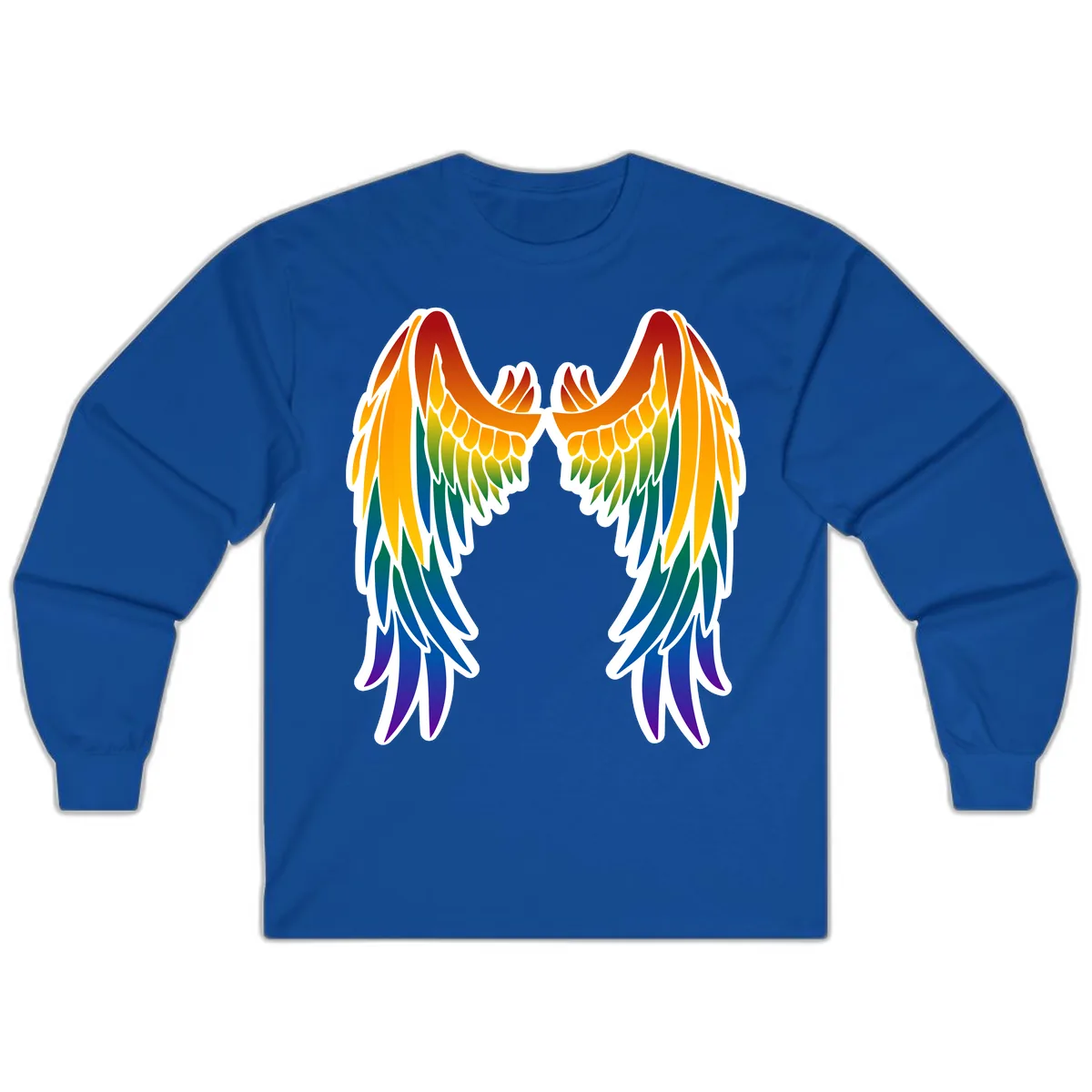 Rainbow Pride Wings Long Sleeve in Royal