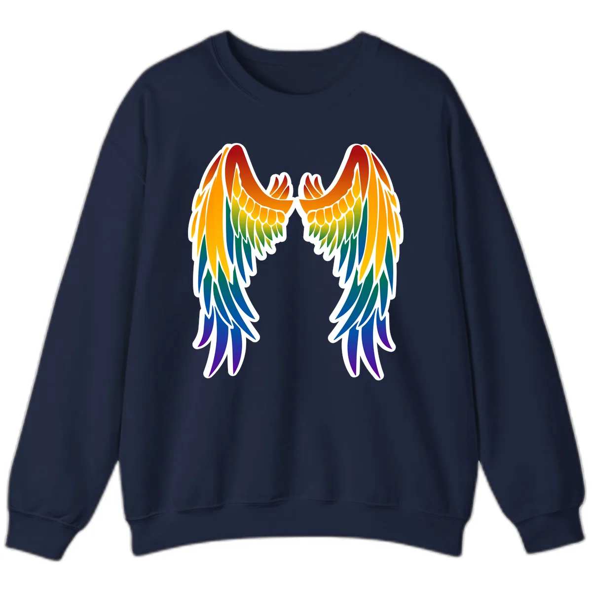 Rainbow Pride Wings Sweatshirt in Navy