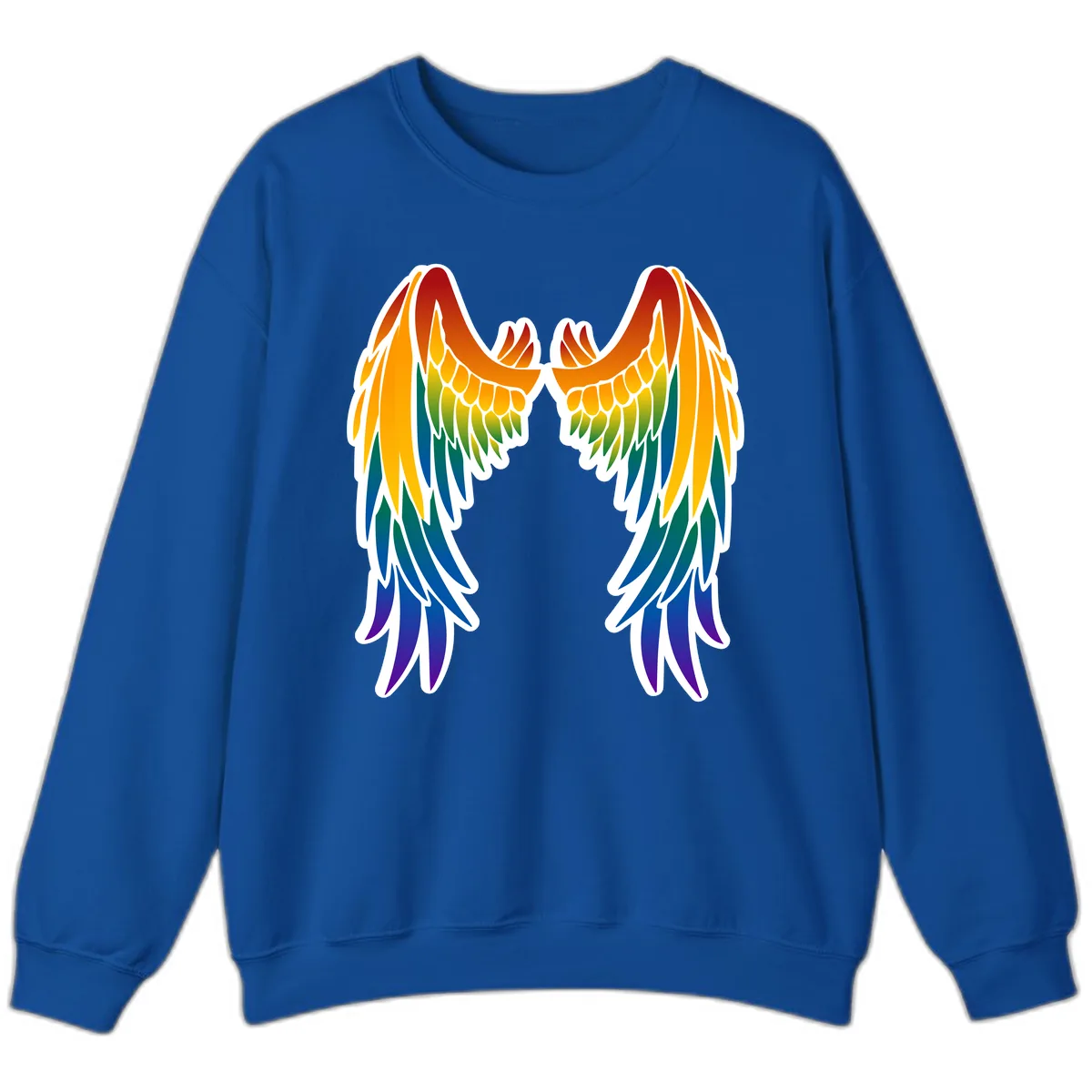 Rainbow Pride Wings Sweatshirt in Royal