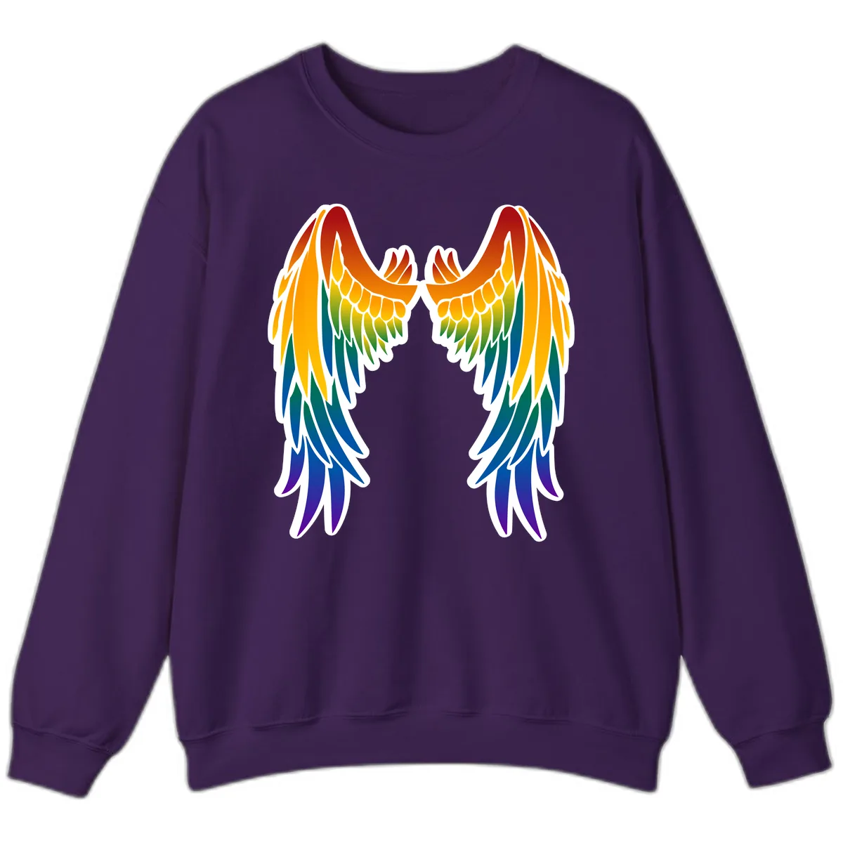 Rainbow Pride Wings Sweatshirt in Purple