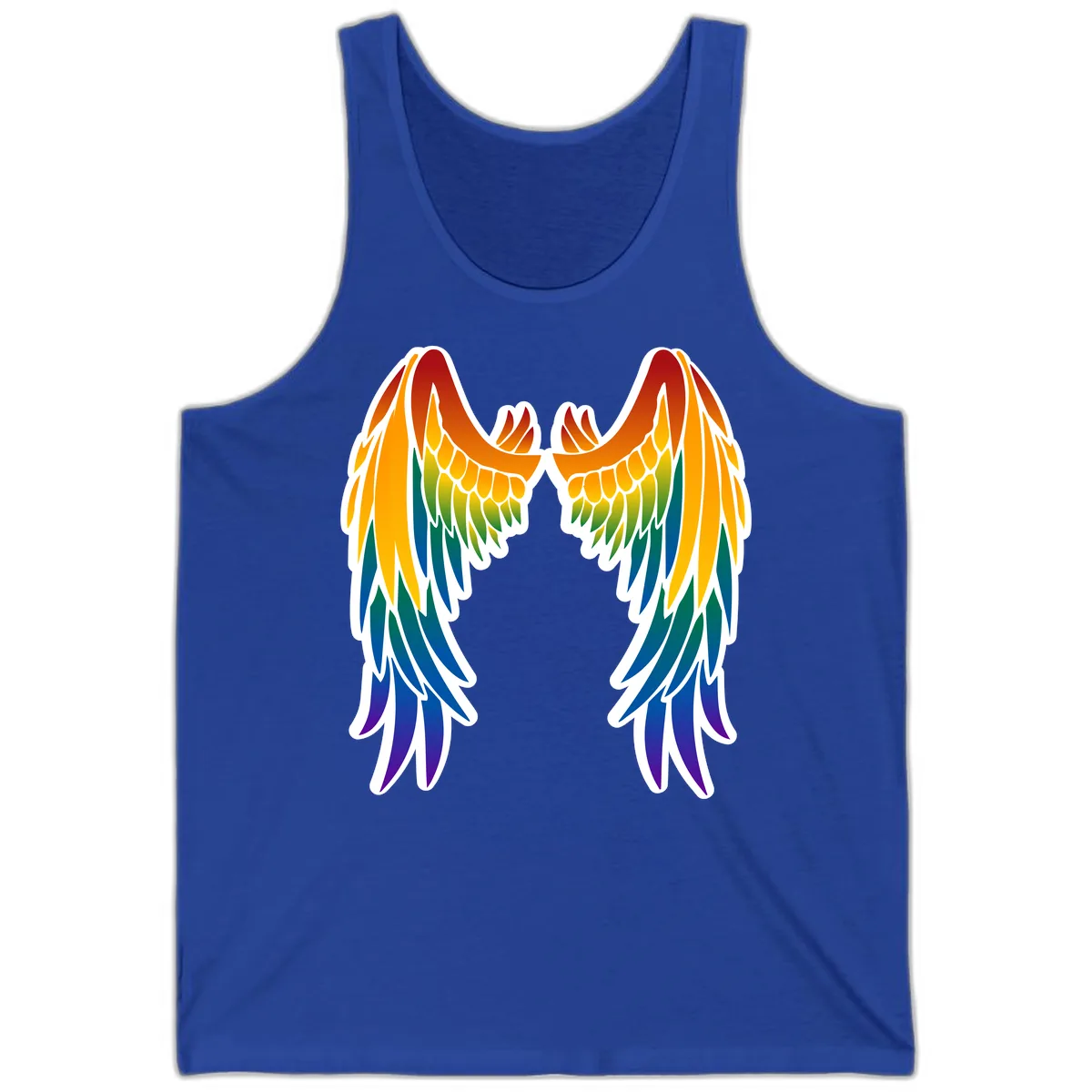 Rainbow Pride Wings Tank in True Royal