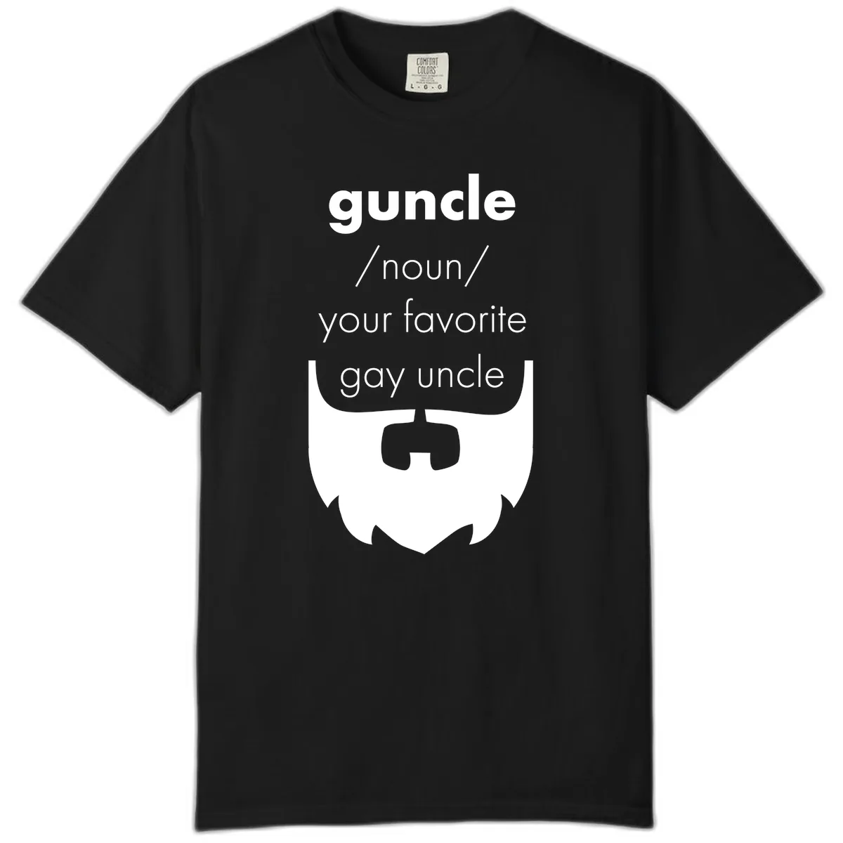 Guncle Your Favorite Gay Uncle Comfort Color in Black