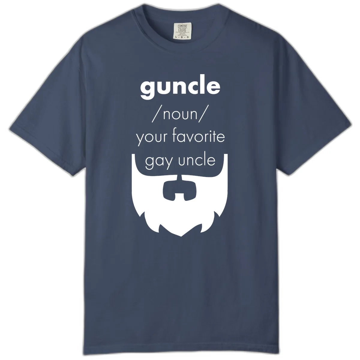Guncle Your Favorite Gay Uncle Comfort Color in Midnight
