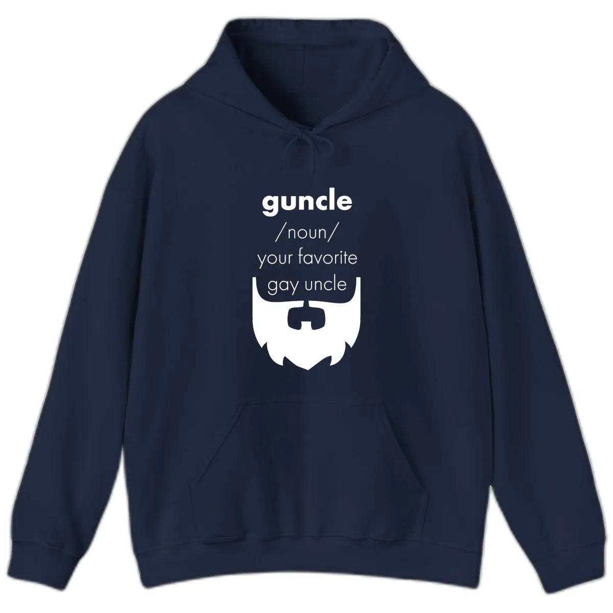 Guncle Your Favorite Gay Uncle Hoodie in Navy