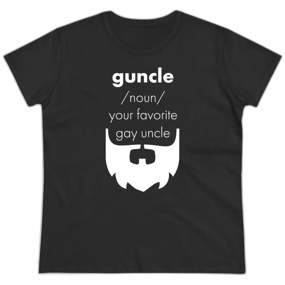Guncle Your Favorite Gay Uncle Ladies Tee in Black