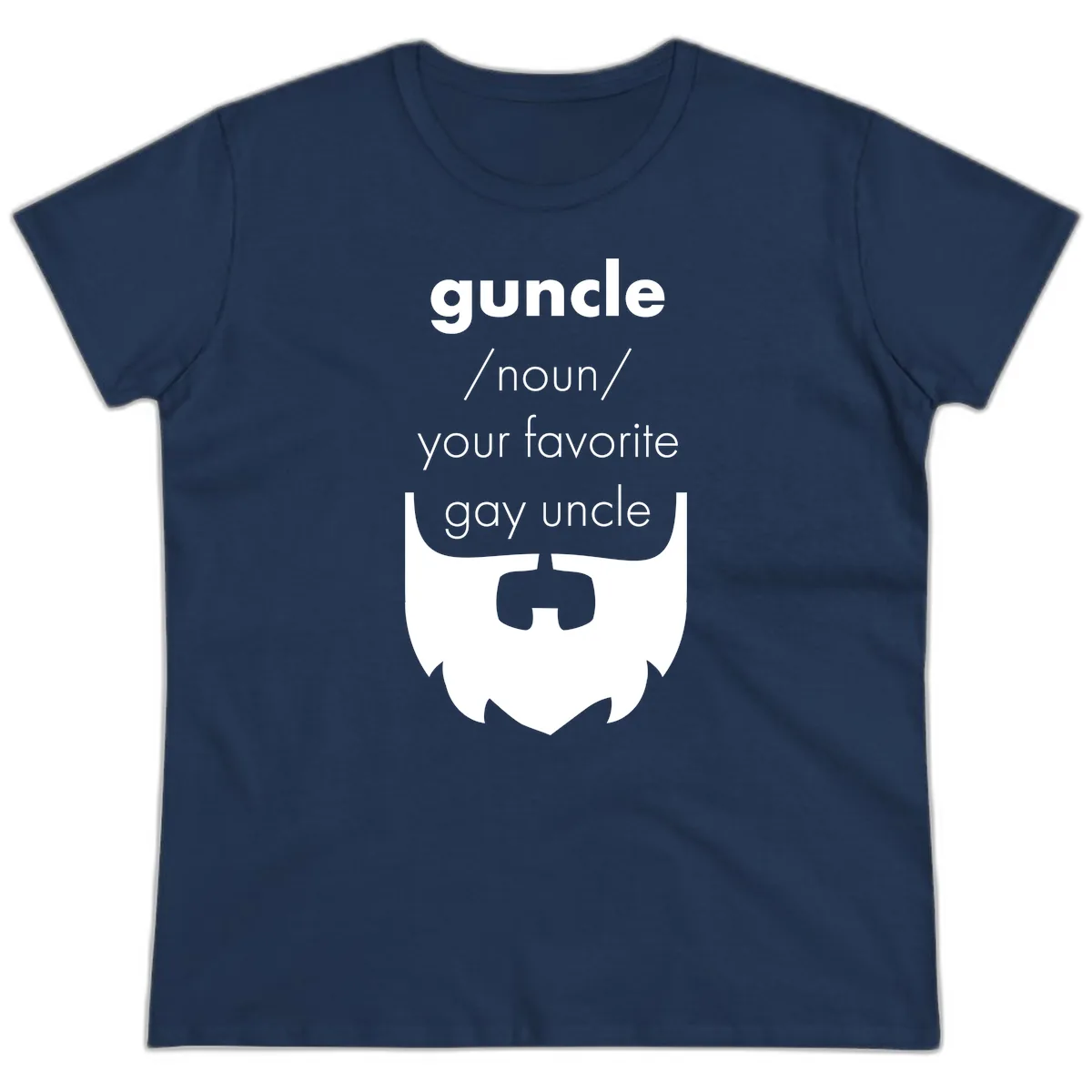 Guncle Your Favorite Gay Uncle Ladies Tee in Navy