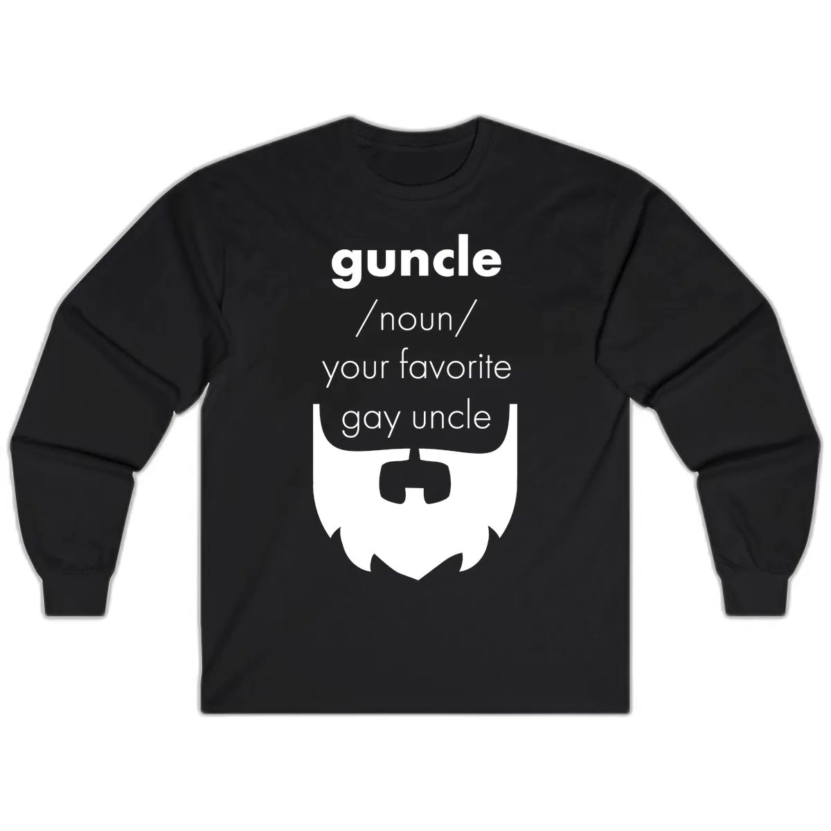 Guncle Your Favorite Gay Uncle Long Sleeve in Black