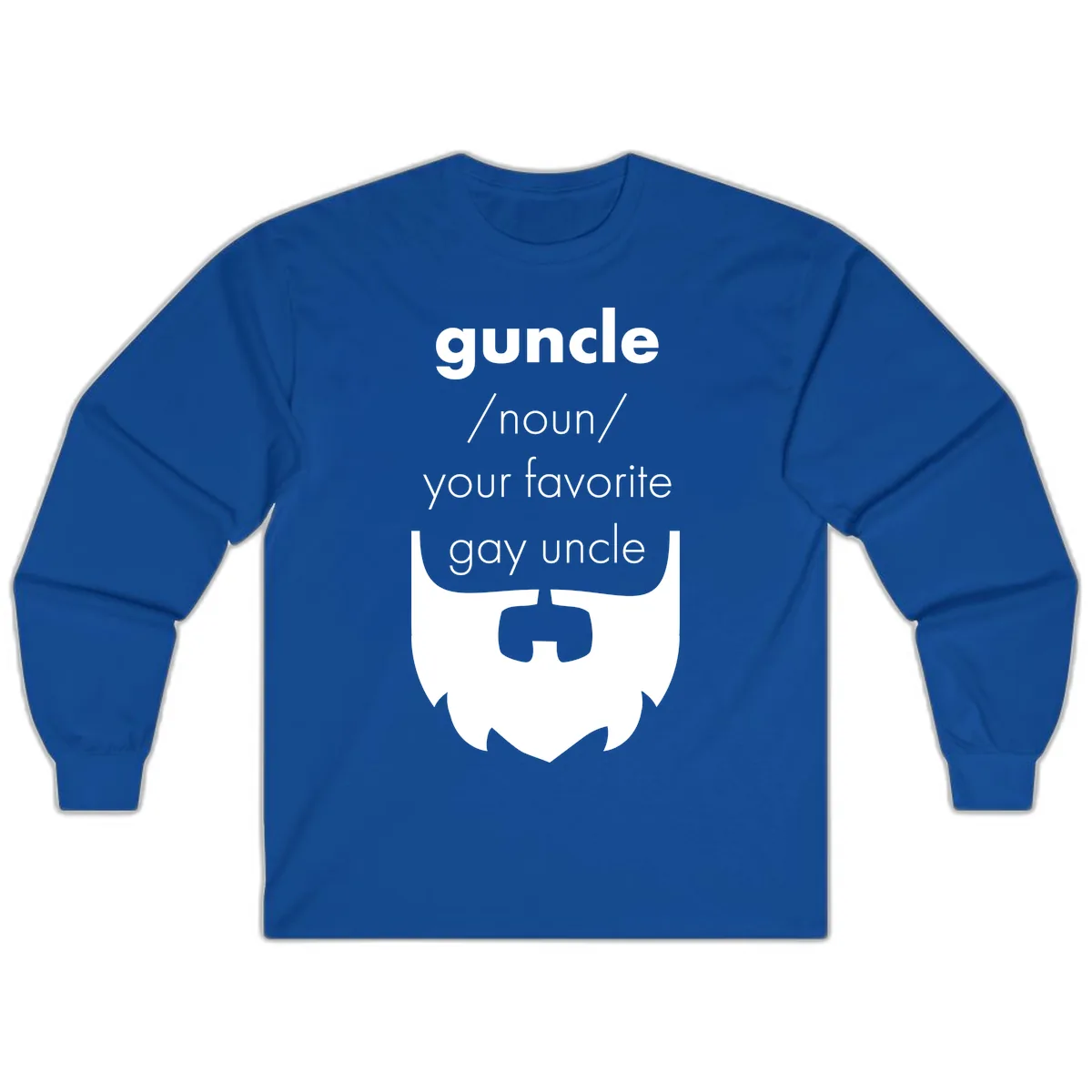 Guncle Your Favorite Gay Uncle Long Sleeve in Royal