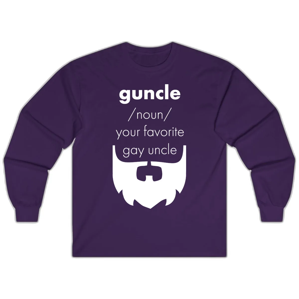 Guncle Your Favorite Gay Uncle Long Sleeve in Purple