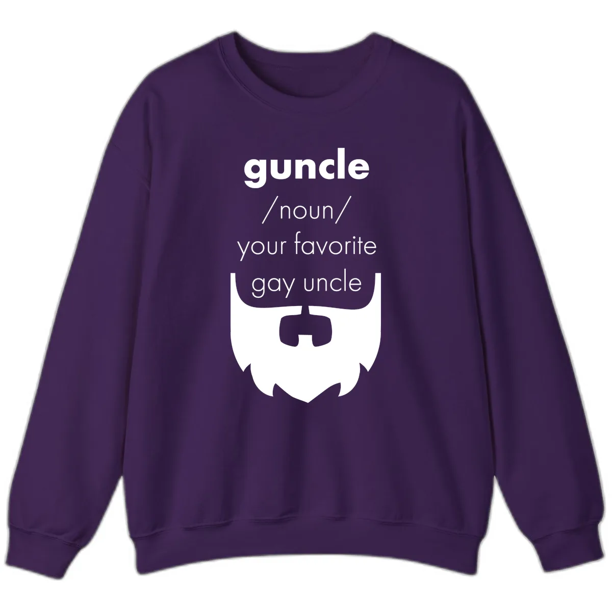 Guncle Your Favorite Gay Uncle Sweatshirt in Purple