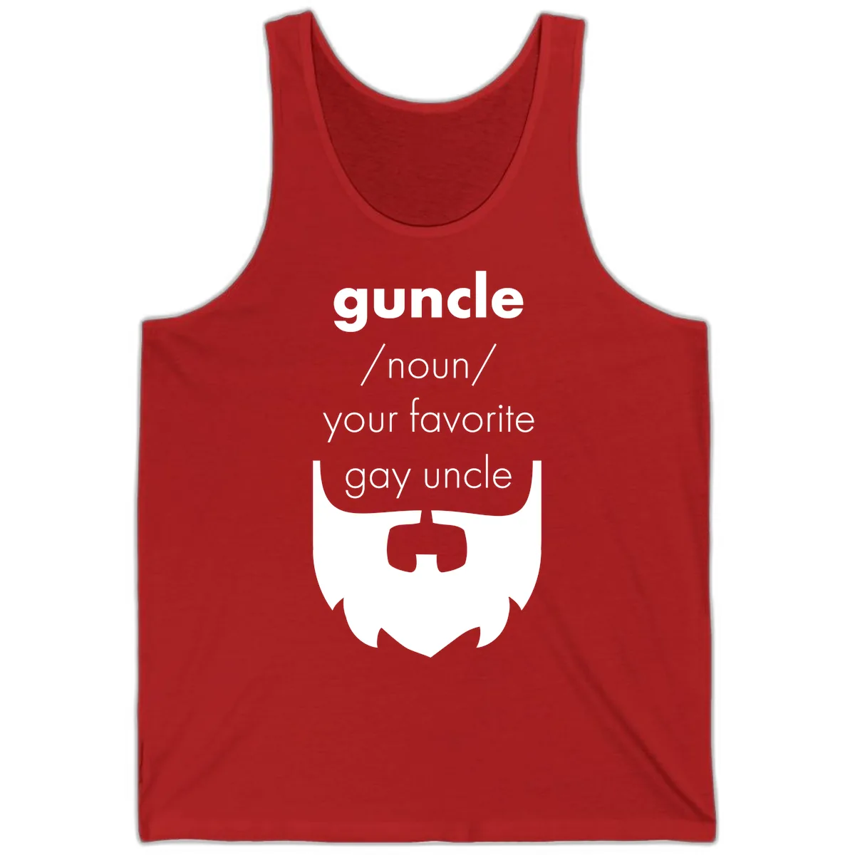 Guncle Your Favorite Gay Uncle Tank in Red