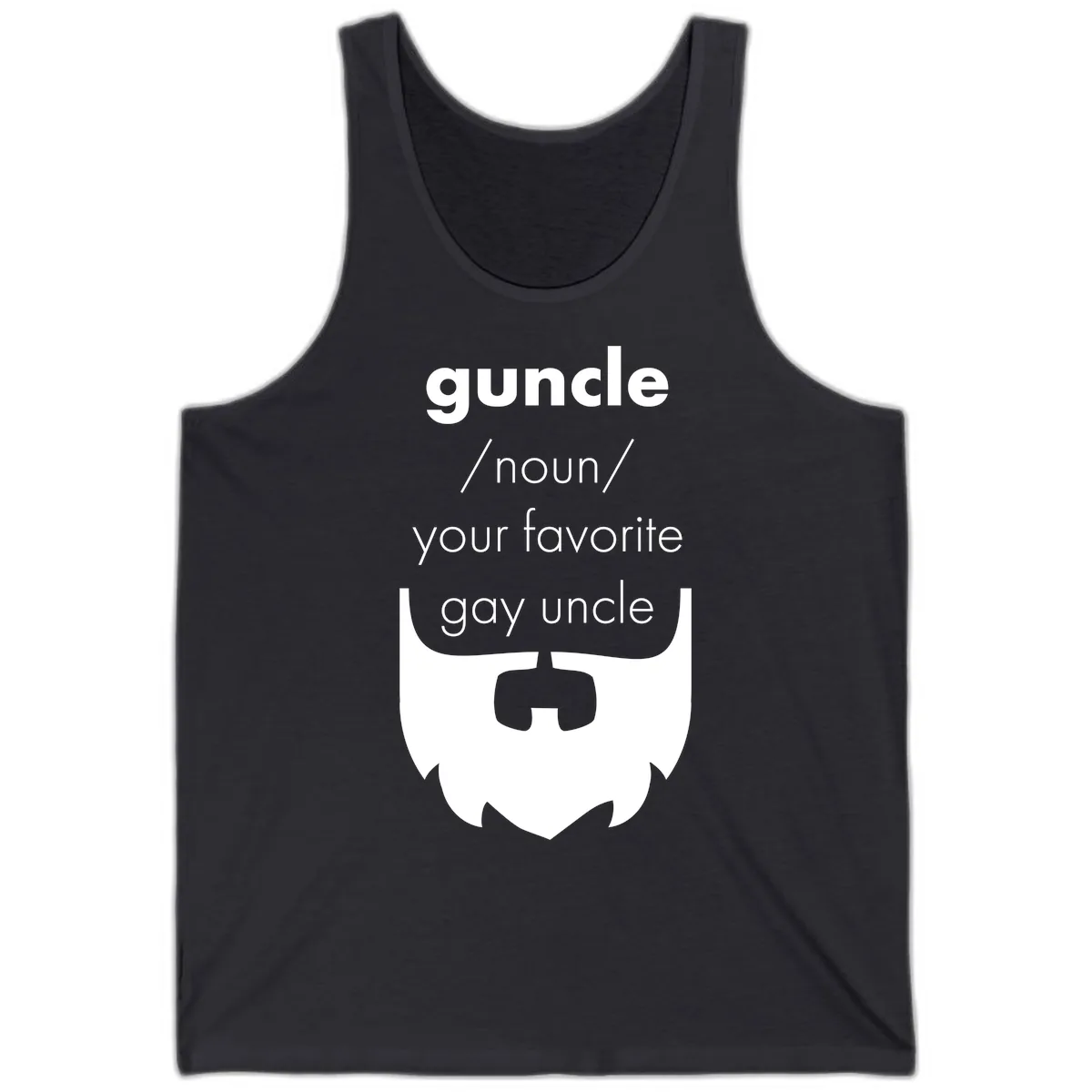 Guncle Your Favorite Gay Uncle Tank in Dark Grey