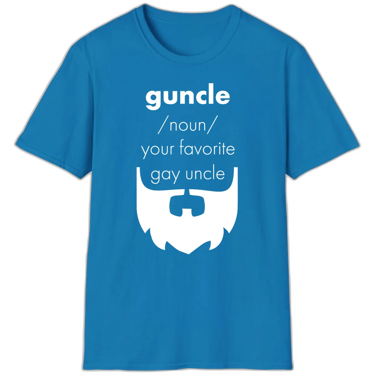 Guncle Your Favorite Gay Uncle T-Shirt in Sapphire