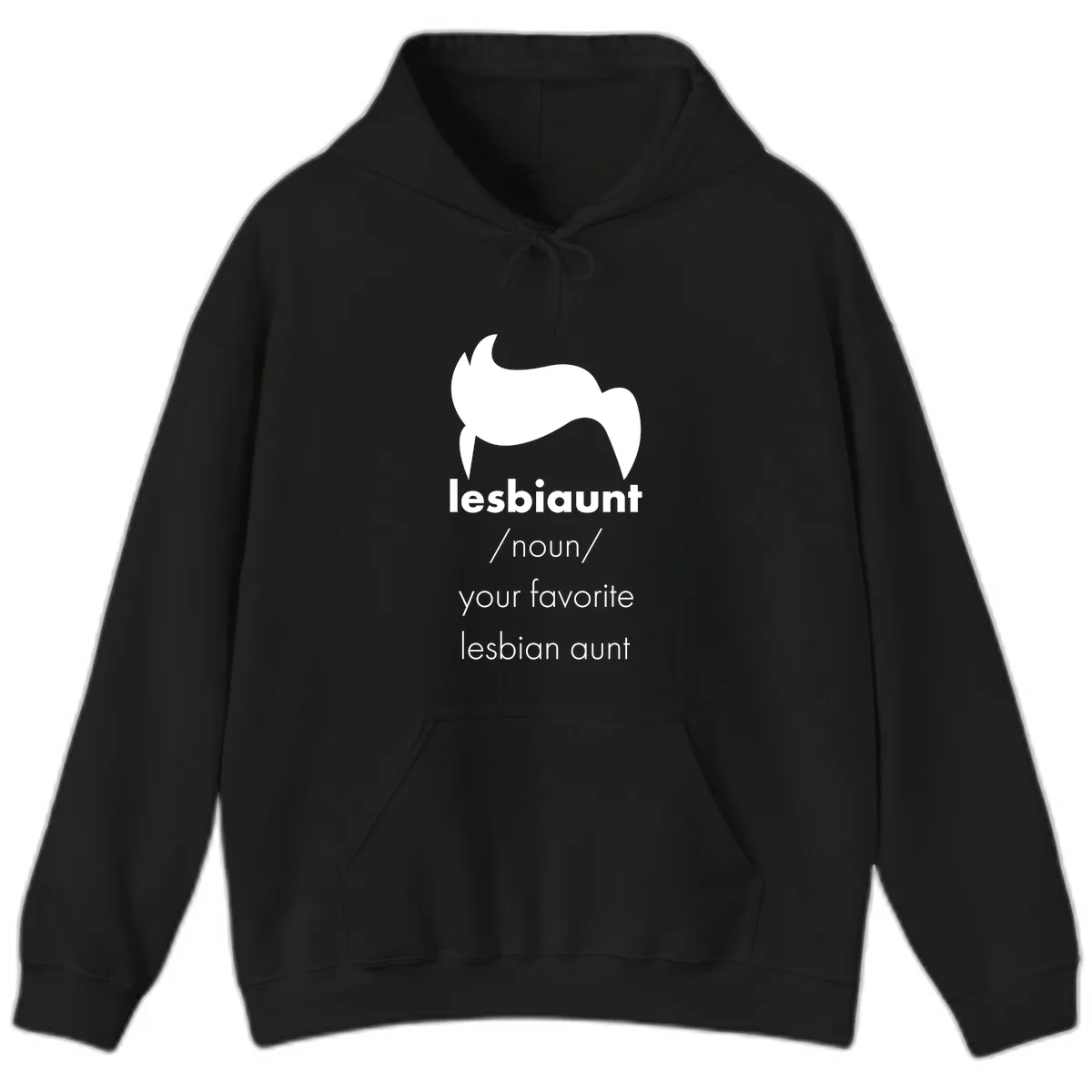 Lesbian Aunt Definition Hoodie in Black